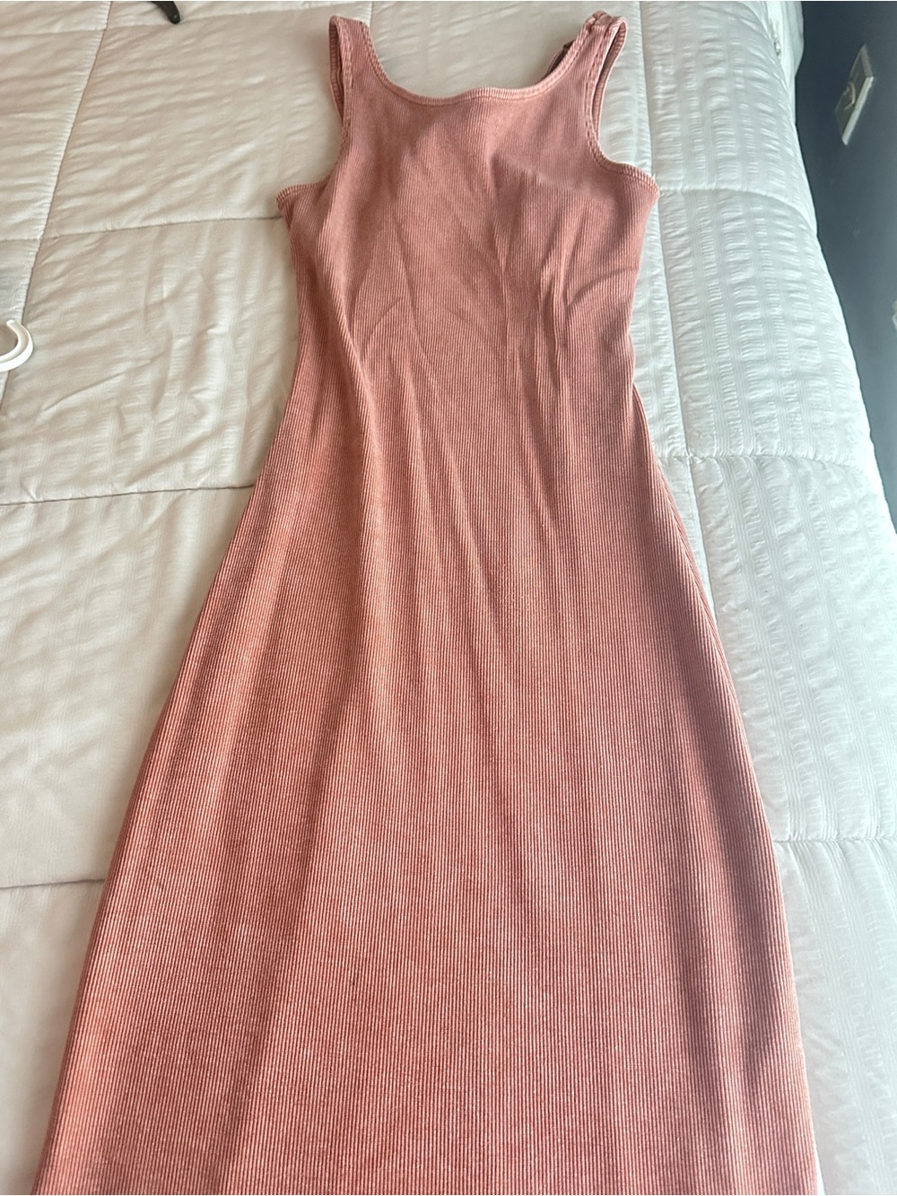 Sleeveless Pink Knit Maxi Dress